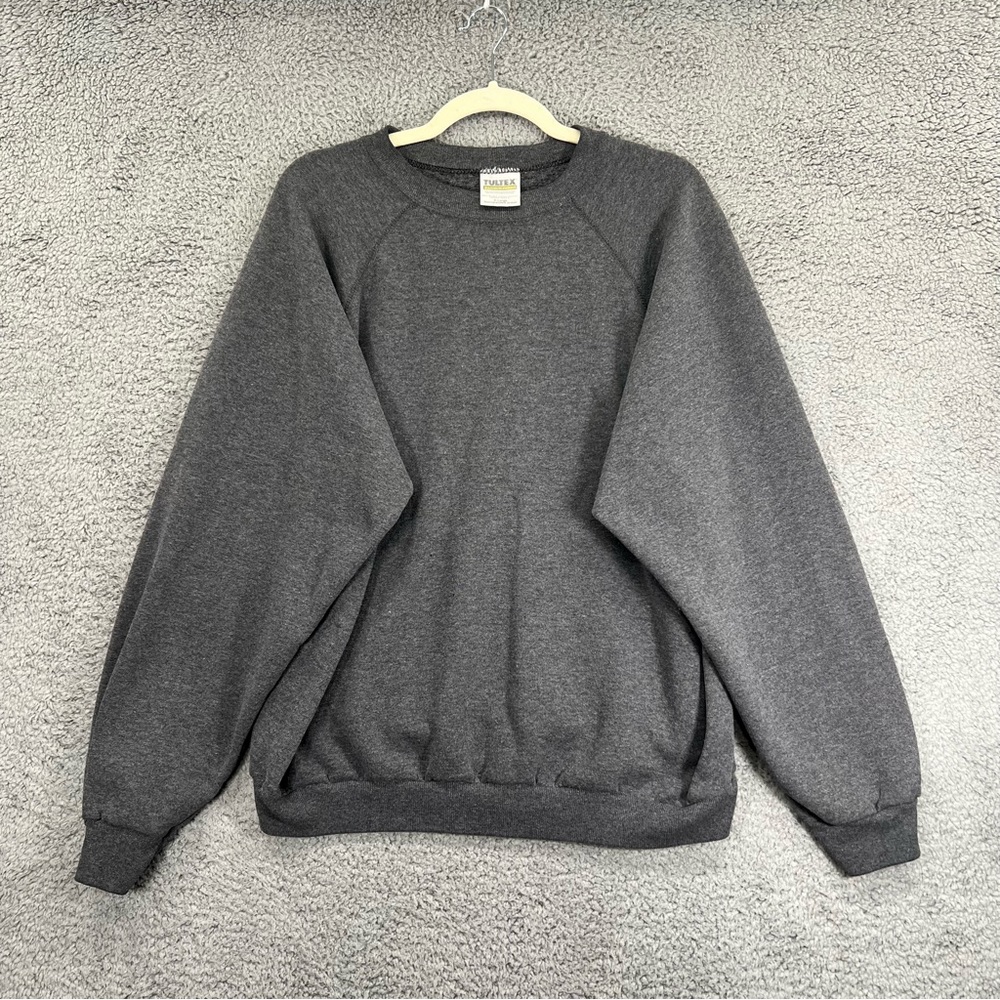 Vintage 90s Tultex Sweatshirt Gray Maximum Sweats USA Made Men Size XL